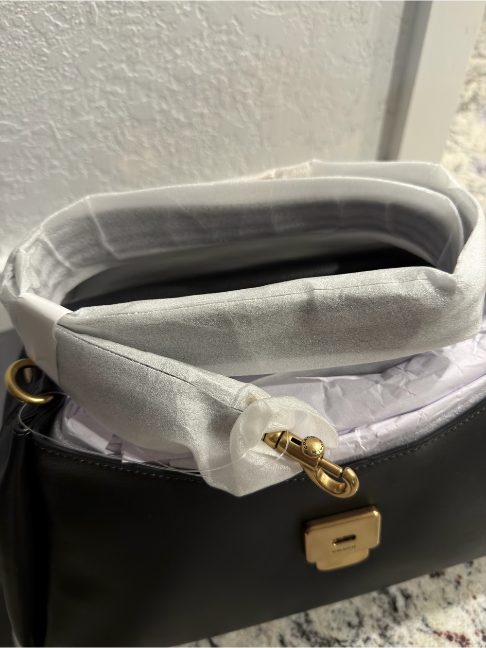 Coach Black Slouchy Rogue with gold hardware Shoulder Bag - Picture 5 of 6